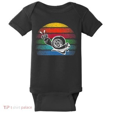 Turbo Snail Boost Racing Team Car Engine Steam Punk Style Baby Bodysuit