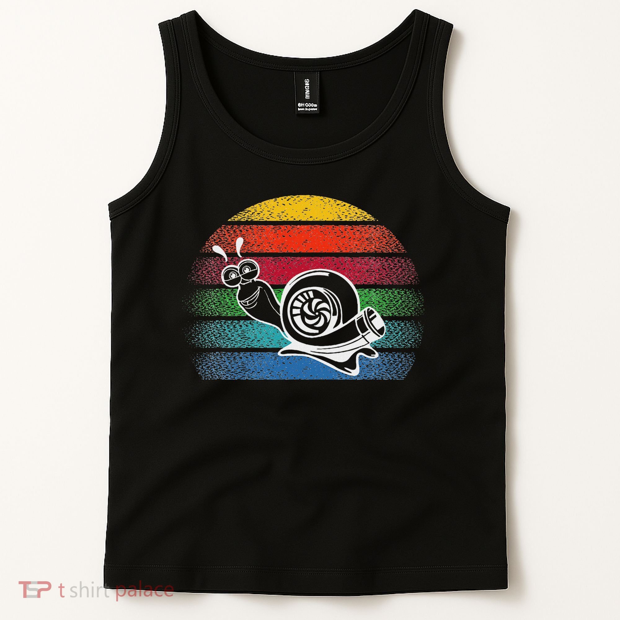 Turbo Snail Boost Racing Team Car Engine Steam Punk Style Tank Top