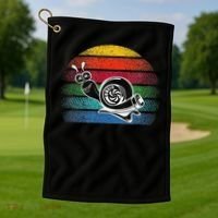 Turbo Snail Boost Racing Team Car Engine Steam Punk Style Golf Towel thumb 1