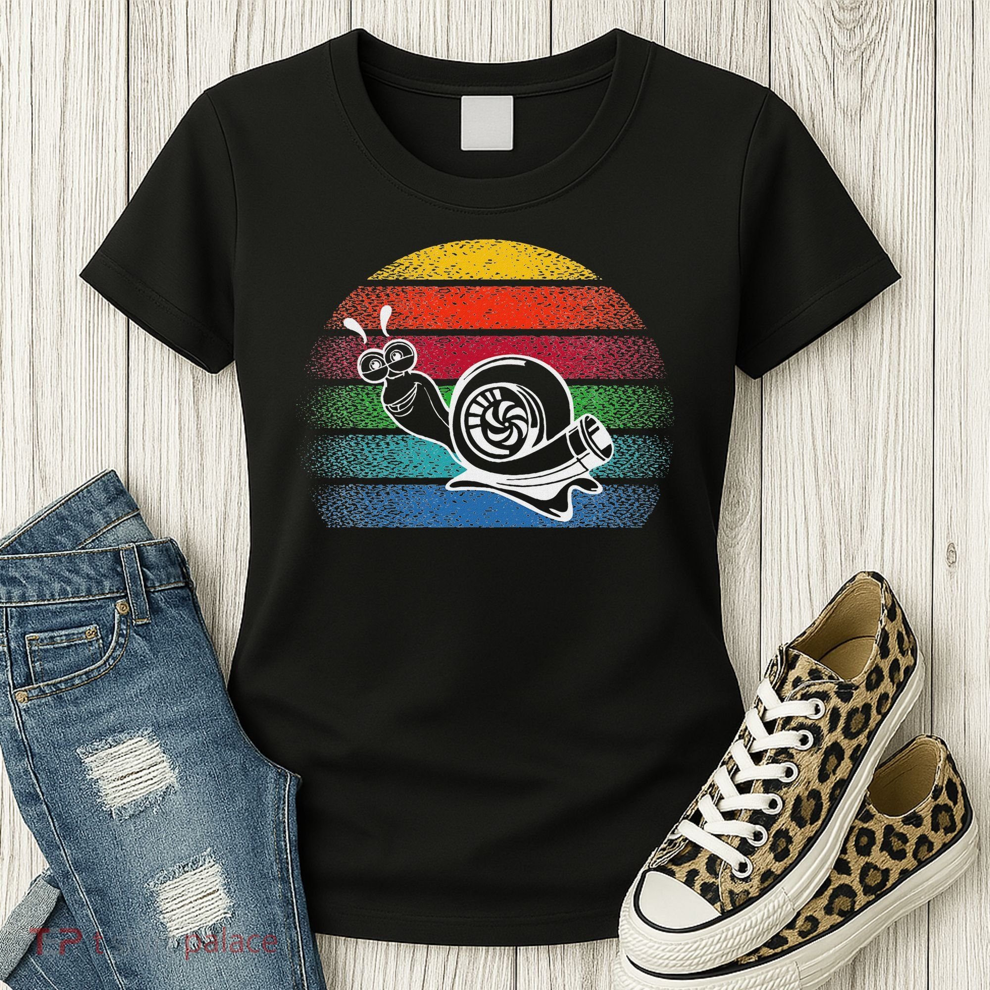 Turbo Snail Boost Racing Team Car Engine Steam Punk Style Women's T-Shirt