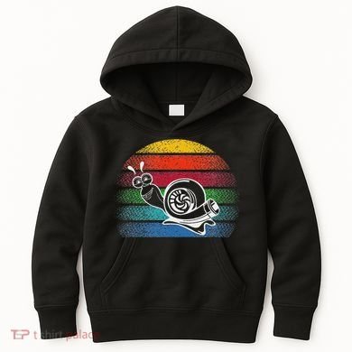 Turbo Snail Boost Racing Team Car Engine Steam Punk Style Kids Hoodie