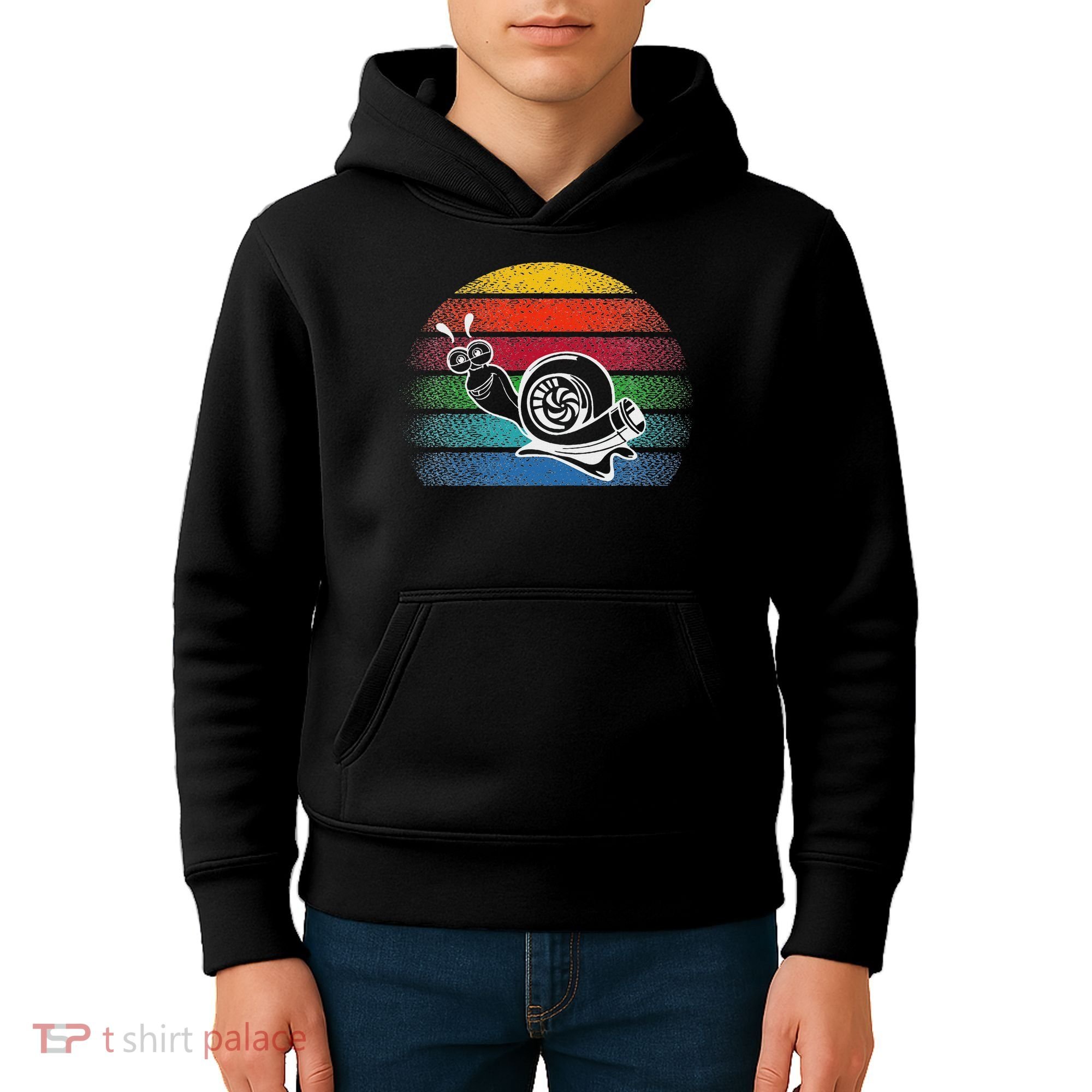 Turbo Snail Boost Racing Team Car Engine Steam Punk Style Kids Hoodie