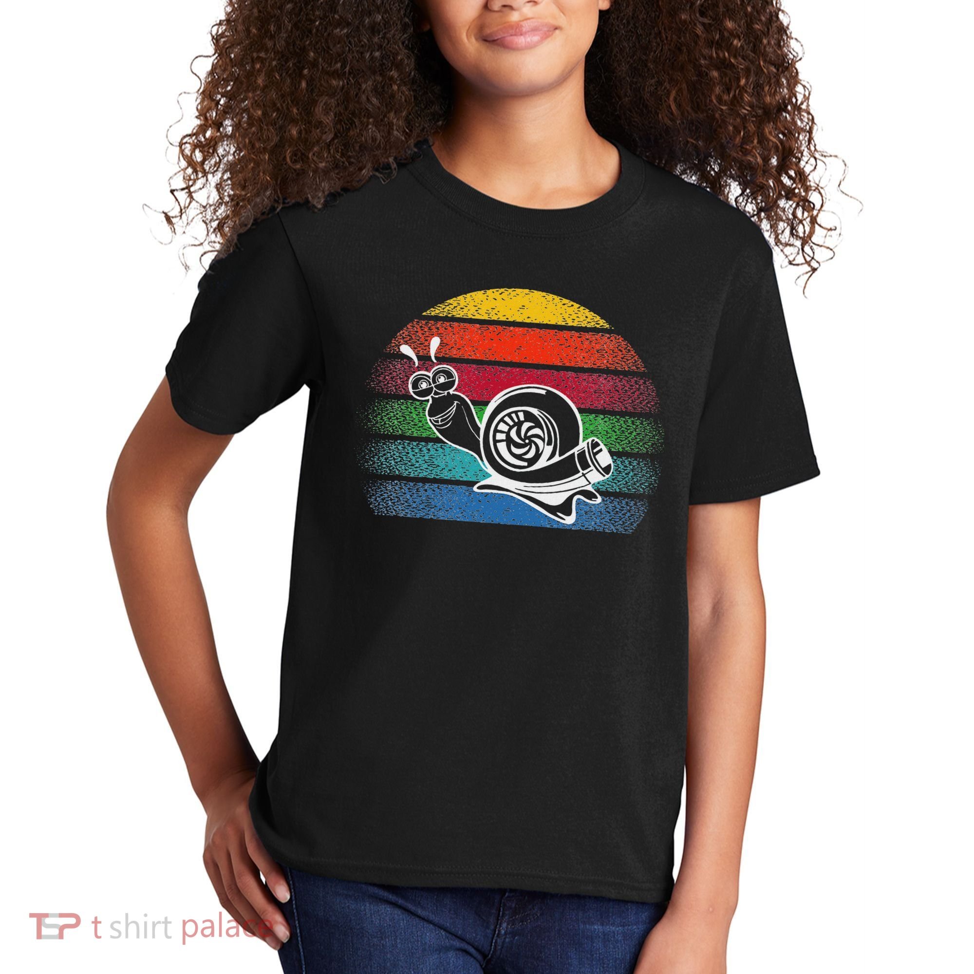 Turbo Snail Boost Racing Team Car Engine Steam Punk Style Kids T-Shirt