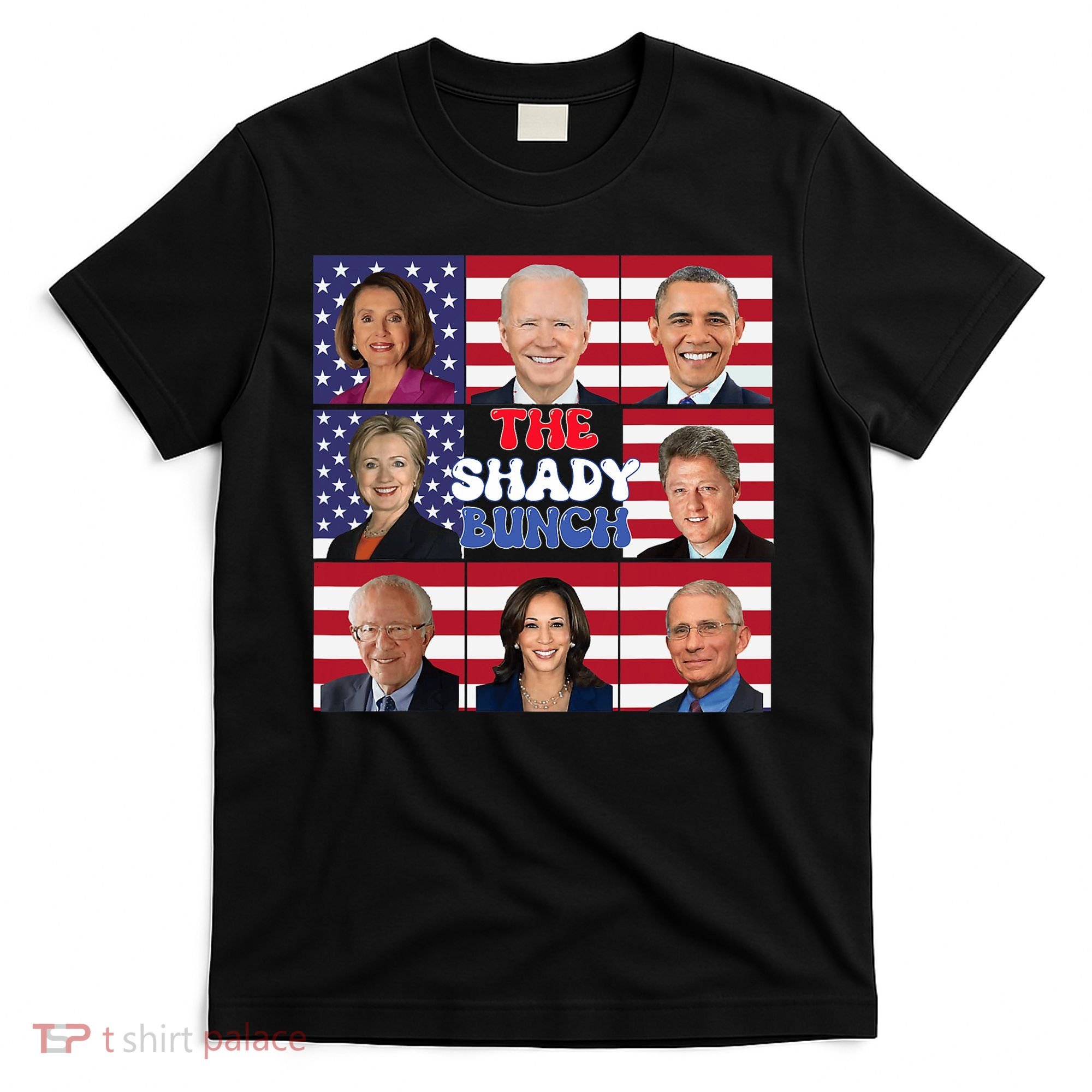 The Shady Bunch Funny American Flag 4th Of July T-Shirt