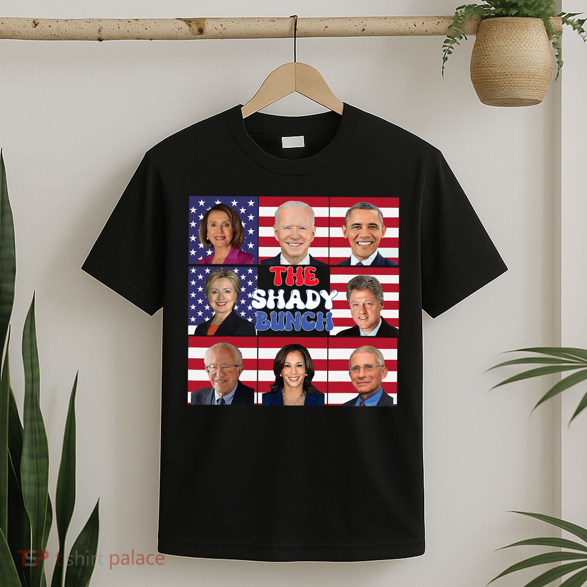 The Shady Bunch Funny American Flag 4th Of July T-Shirt