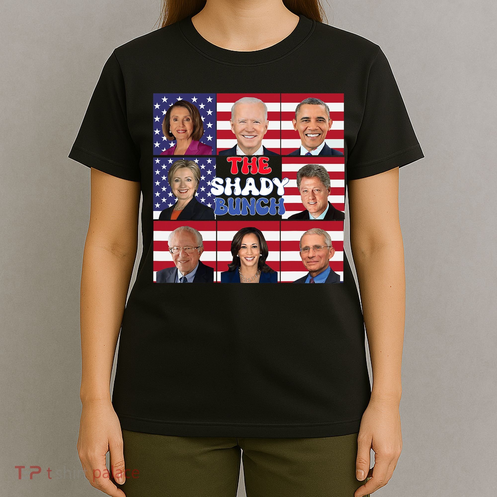 The Shady Bunch Funny American Flag 4th Of July T-Shirt
