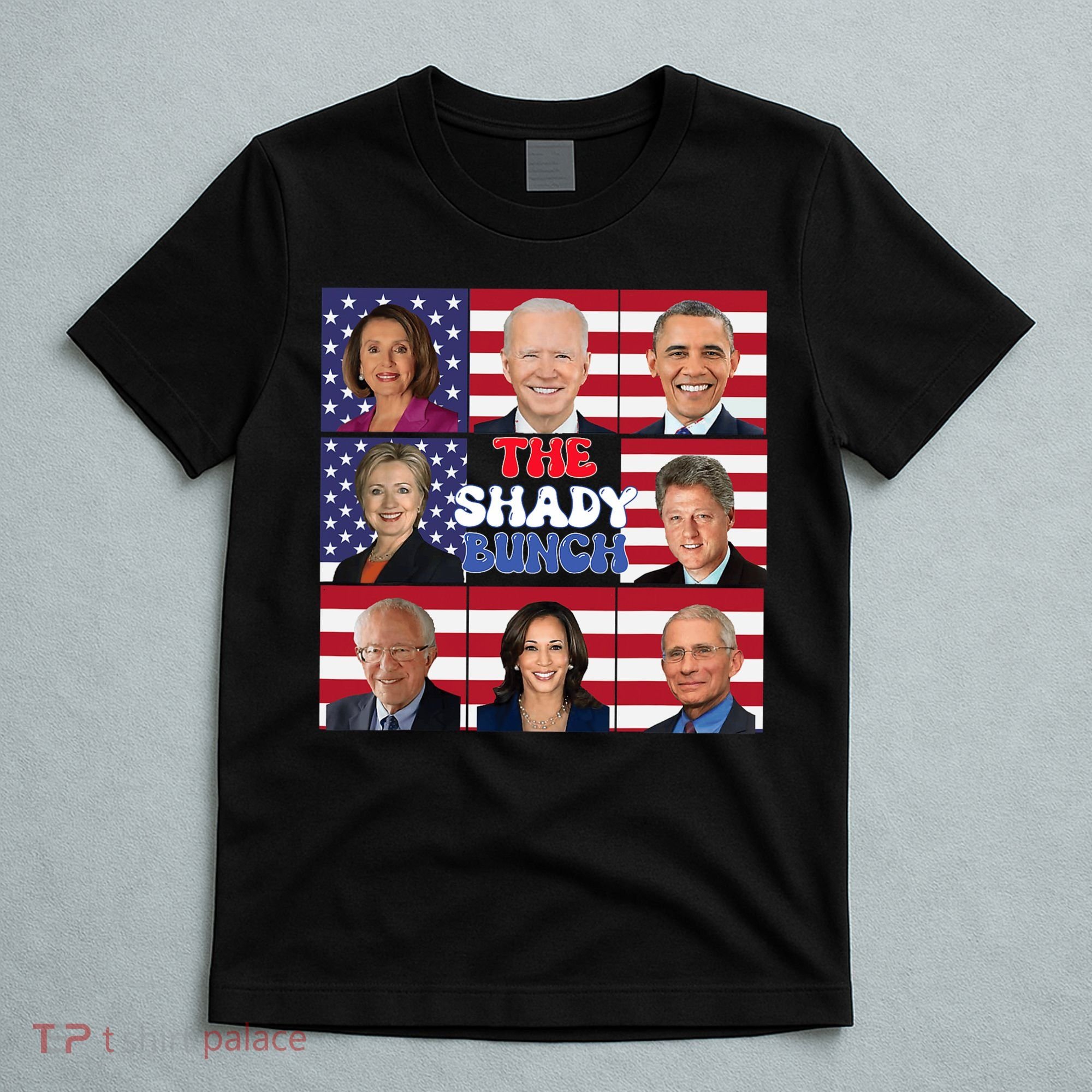 The Shady Bunch Funny American Flag 4th Of July T-Shirt