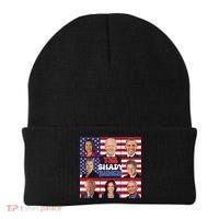 The Shady Bunch Funny American Flag 4th Of July Beanie thumb 0
