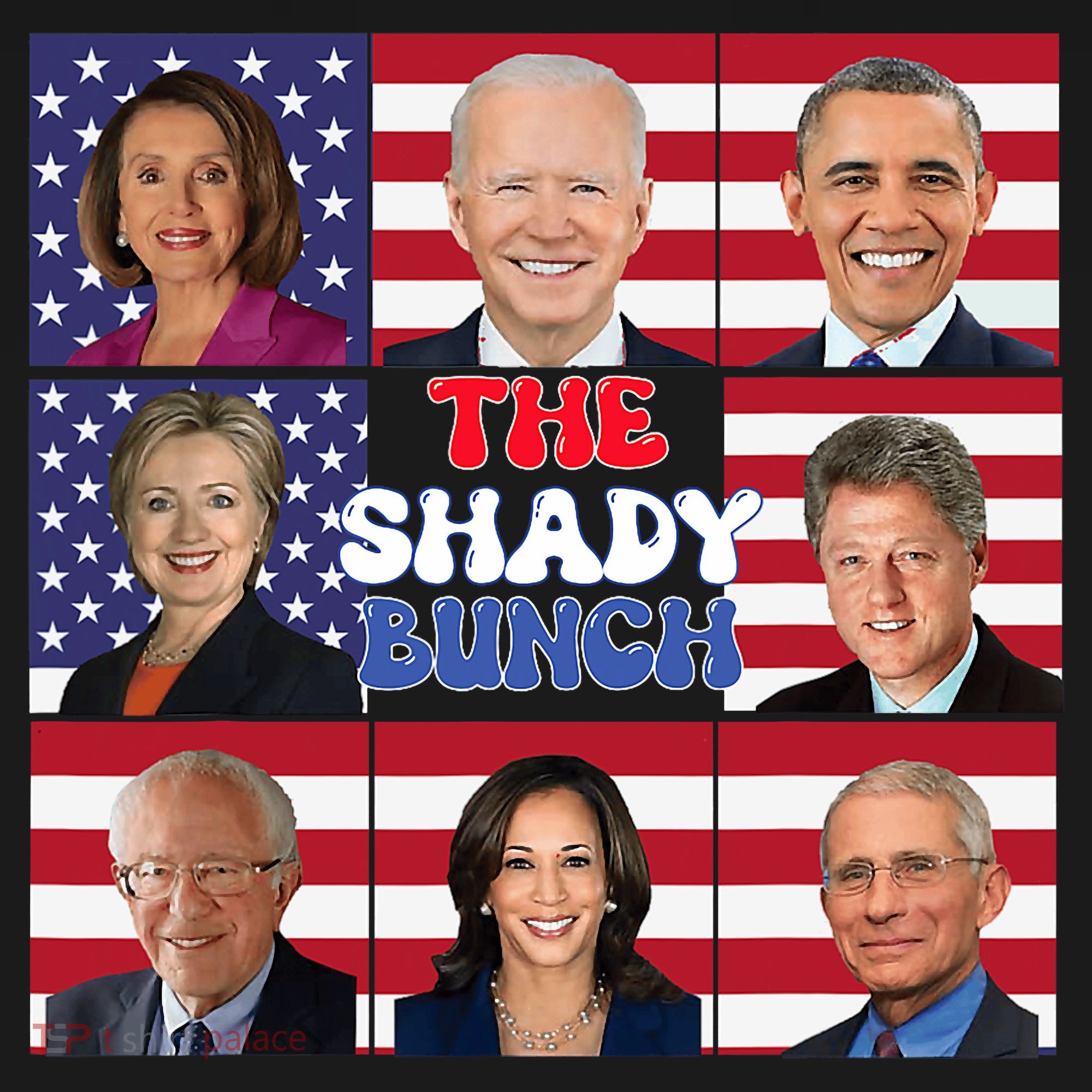 The Shady Bunch Funny American Flag 4th Of July Coaster