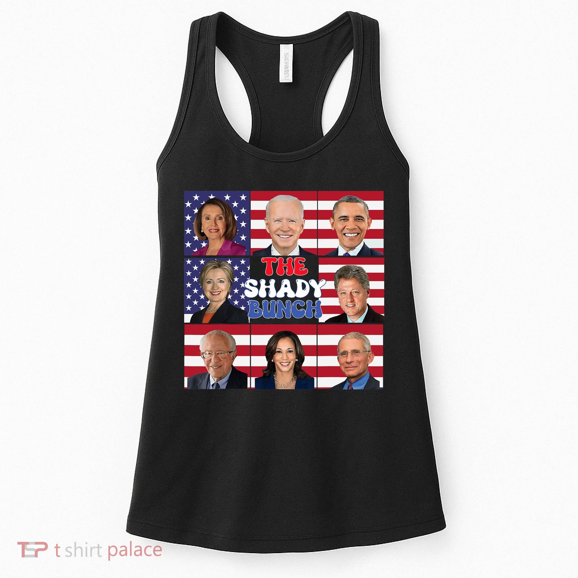 The Shady Bunch Funny American Flag 4th Of July Women's Tank Top