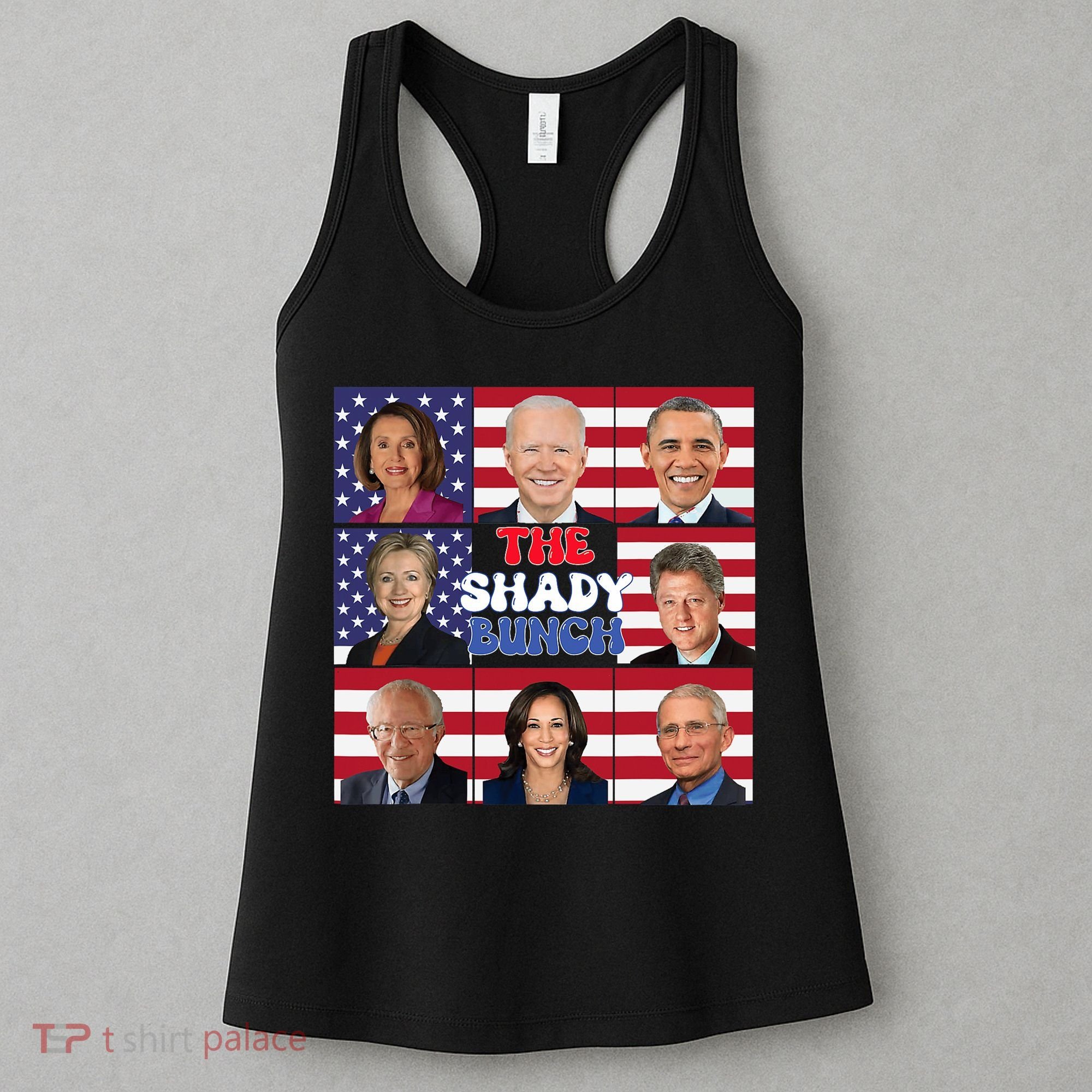 The Shady Bunch Funny American Flag 4th Of July Women's Tank Top
