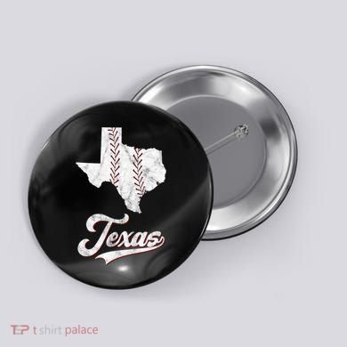 Texas State Baseball Lover Button