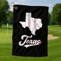 Texas State Baseball Lover Golf Towel thumb 1