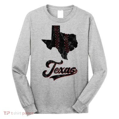 Texas State Baseball Lover Long Sleeve Shirt