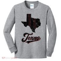 Texas State Baseball Lover Kids Long Sleeve Shirt thumb 0