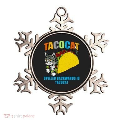 Tacocat Spelled Backwards Is Tacocat Ornament