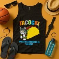 Tacocat Spelled Backwards Is Tacocat Tank Top thumb 4