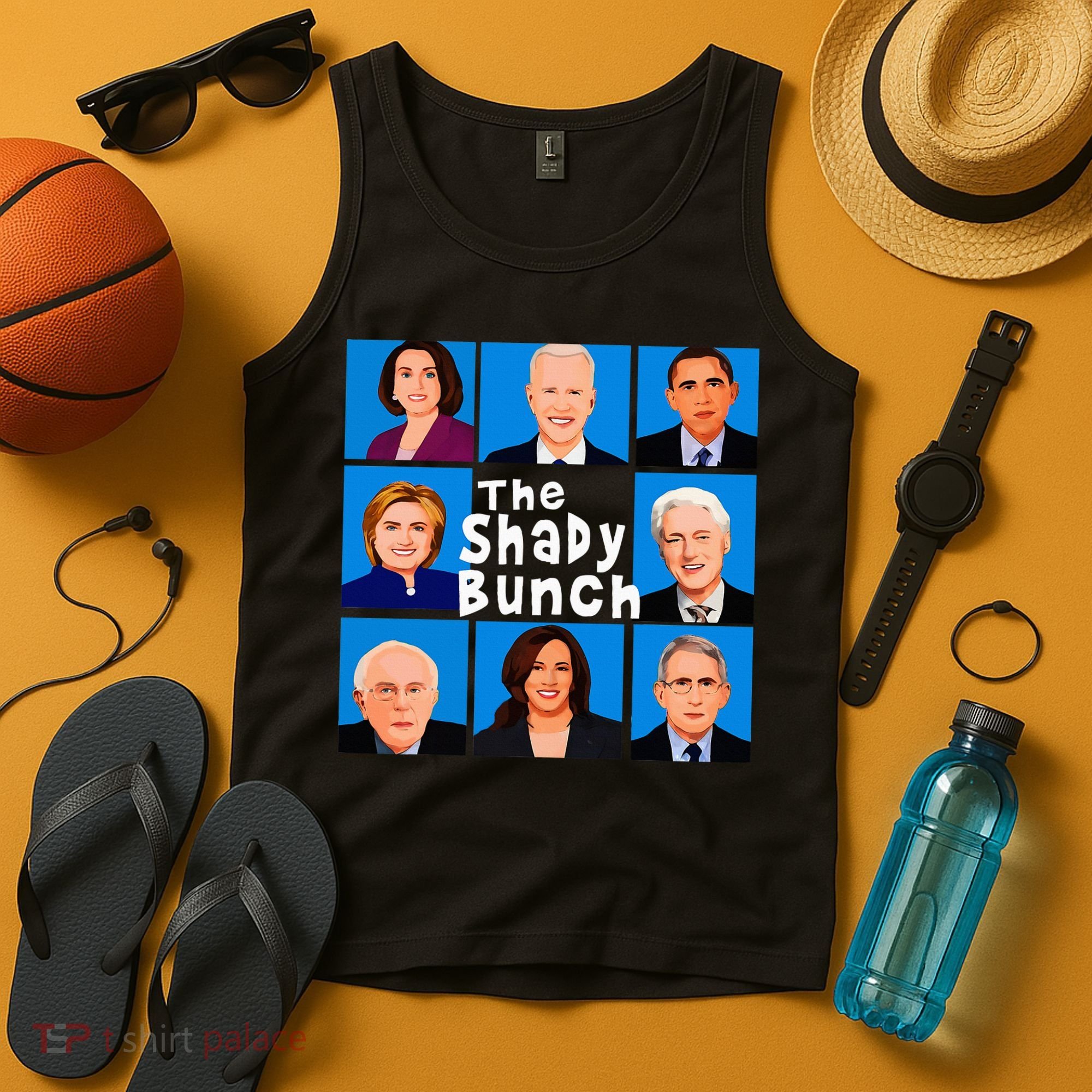 The Shady Bunch Anti Biden Obama Clinton Funny Vote Trump Tank Top