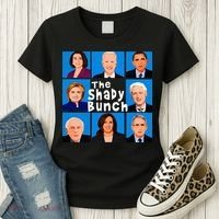 The Shady Bunch Anti Biden Obama Clinton Funny Vote Trump Women's T-Shirt thumb 3