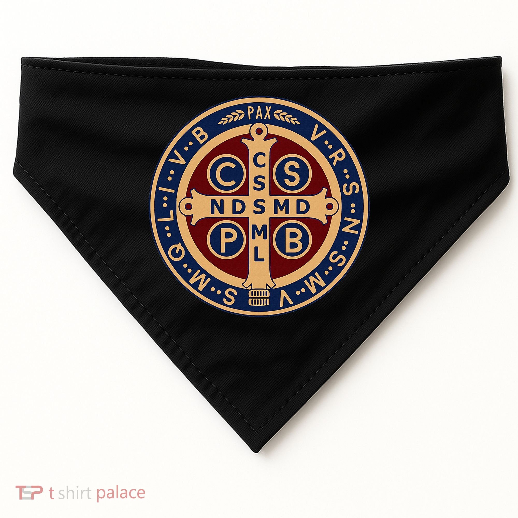 The Saint Benedict Medal Catholic USA-Made Doggie Bandana