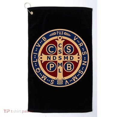 The Saint Benedict Medal Catholic Golf Towel