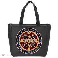 The Saint Benedict Medal Catholic Tote Bag thumb 0