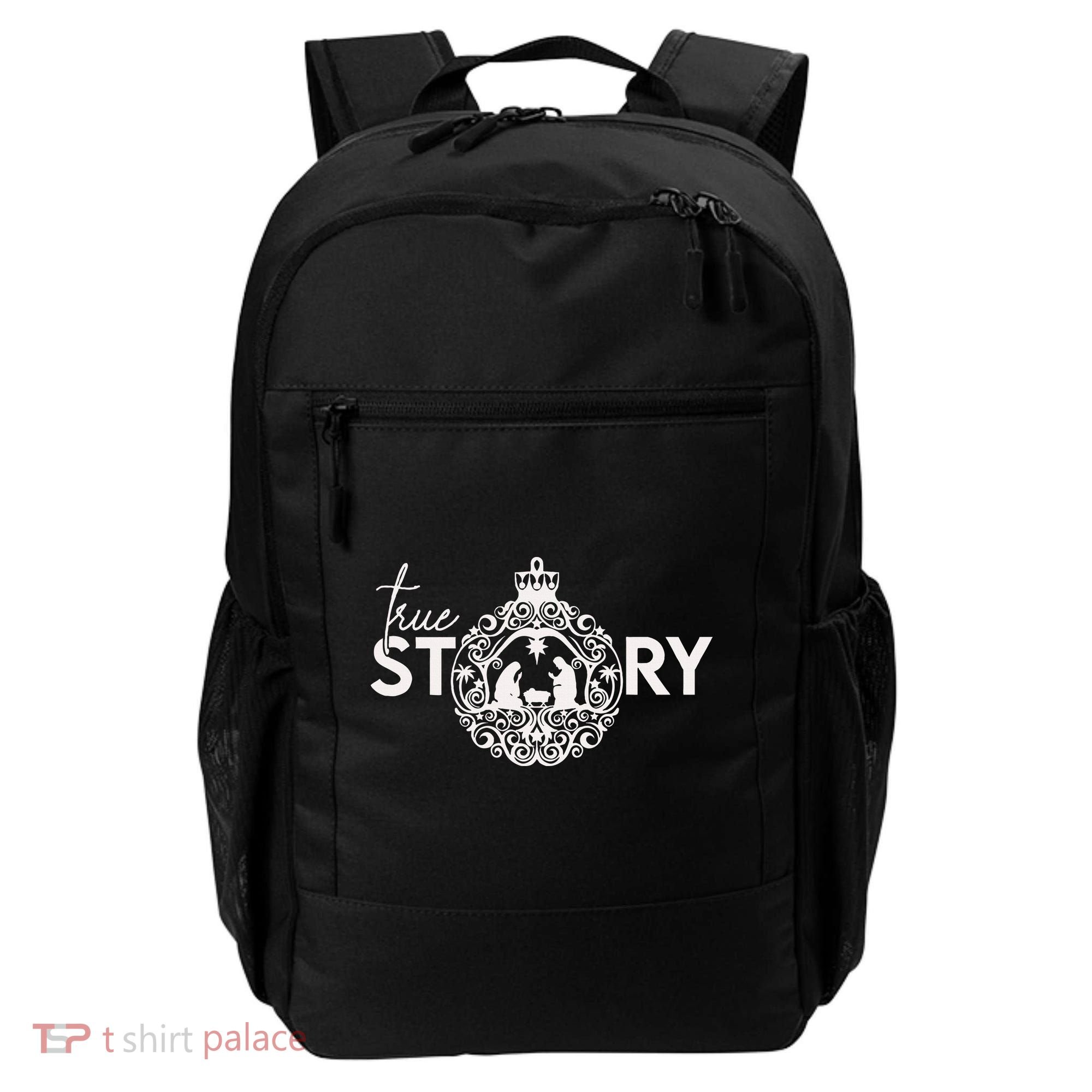 True Story Christmas Nativity Jesus Christian Christmas Backpack