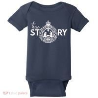 True Story Christmas Nativity Jesus Christian Christmas Baby Bodysuit thumb 0