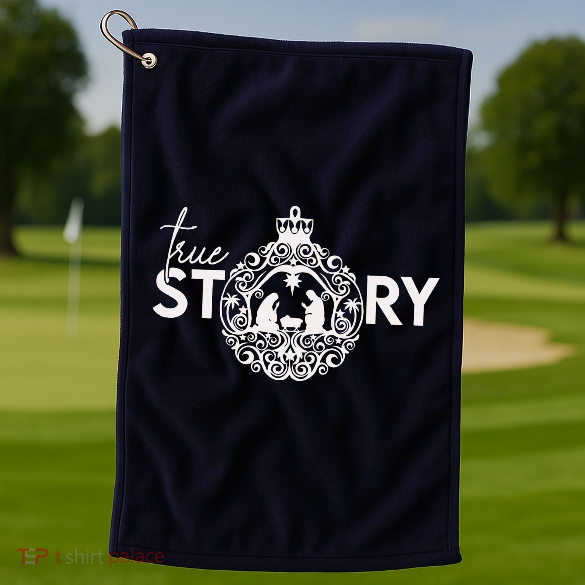 True Story Christmas Nativity Jesus Christian Christmas Golf Towel