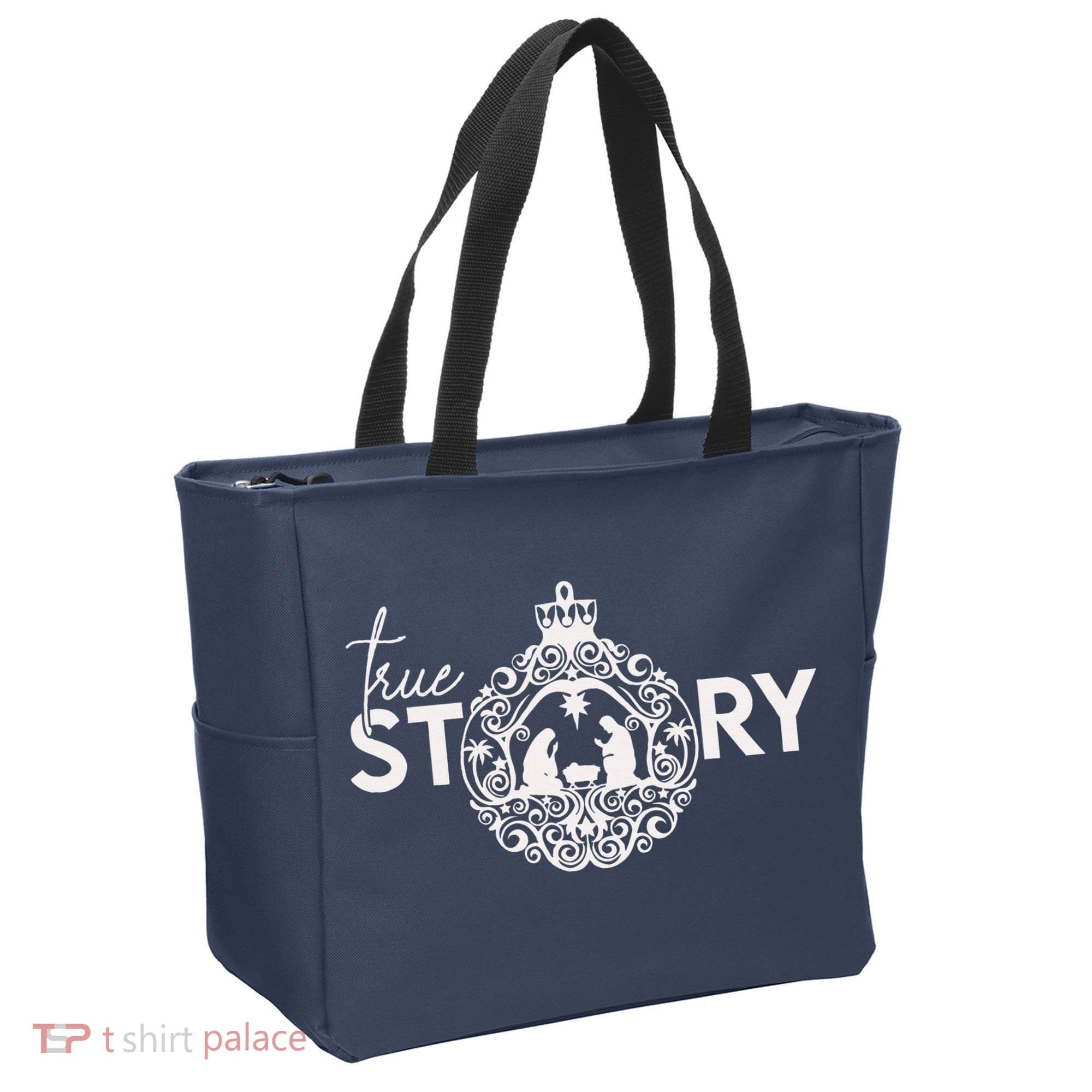 True Story Christmas Nativity Jesus Christian Christmas Tote Bag