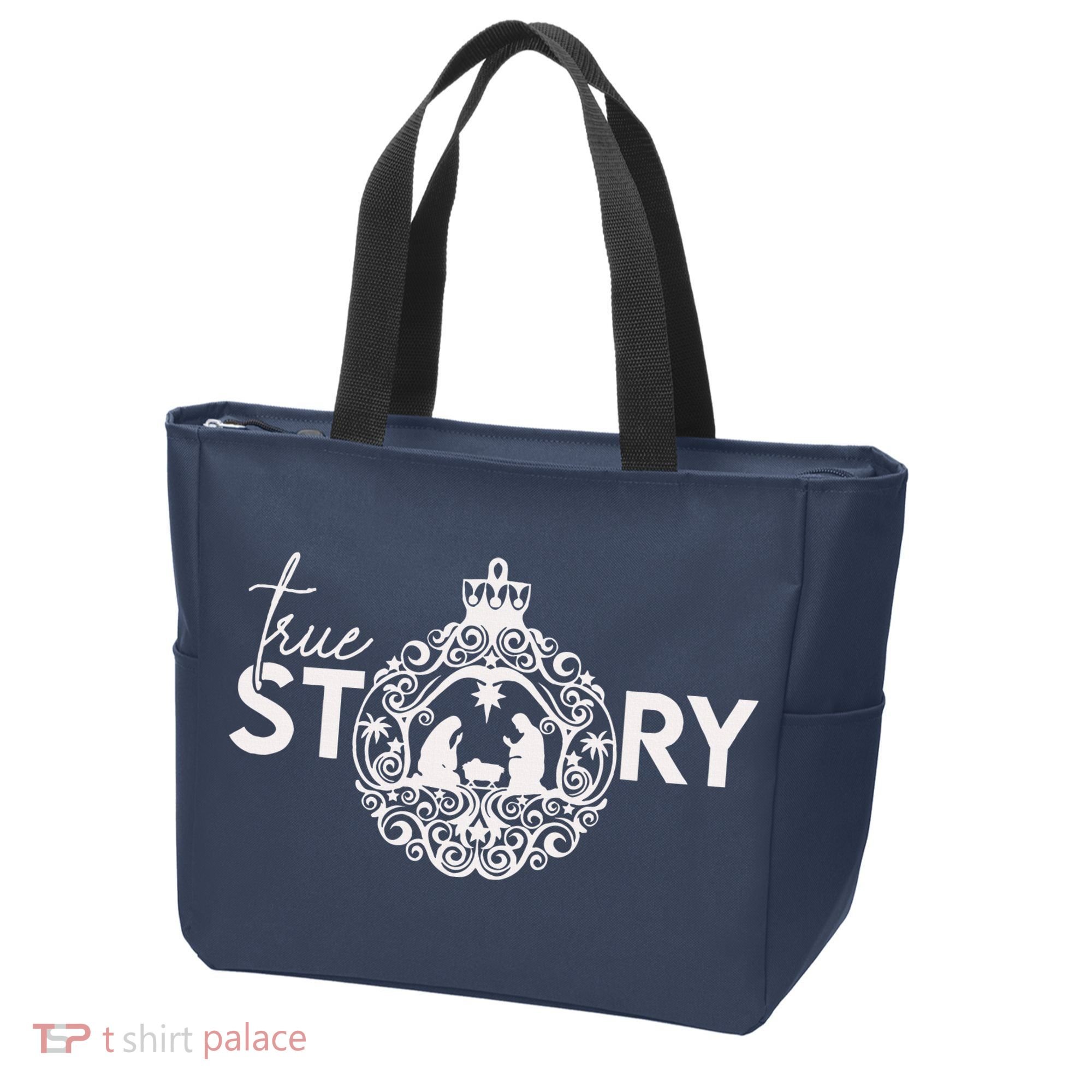 True Story Christmas Nativity Jesus Christian Christmas Tote Bag