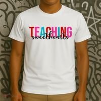 Teaching Sweethearts Colorful Teacher T-Shirt thumb 3
