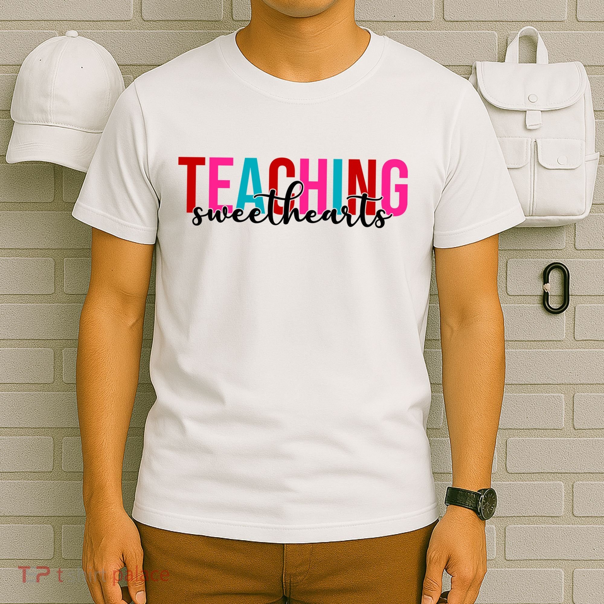 Teaching Sweethearts Colorful Teacher T-Shirt