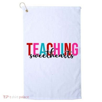 Teaching Sweethearts Colorful Teacher Golf Towel