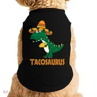 Taco Saurus Cinco De Mayo Dinosaur Doggie Tank thumb 0