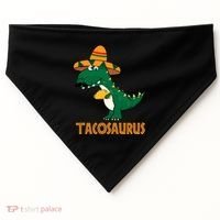 Taco Saurus Cinco De Mayo Dinosaur USA-Made Doggie Bandana thumb 0