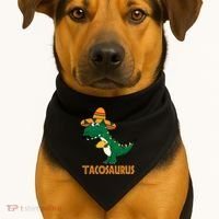 Taco Saurus Cinco De Mayo Dinosaur USA-Made Doggie Bandana thumb 1