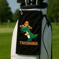 Taco Saurus Cinco De Mayo Dinosaur Golf Towel thumb 2