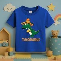 Taco Saurus Cinco De Mayo Dinosaur Toddler T-Shirt thumb 3