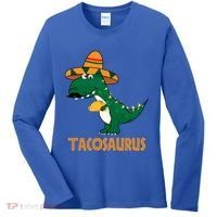 Taco Saurus Cinco De Mayo Dinosaur Women's Long Sleeve Shirt thumb 0