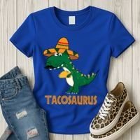 Taco Saurus Cinco De Mayo Dinosaur Women's T-Shirt thumb 3