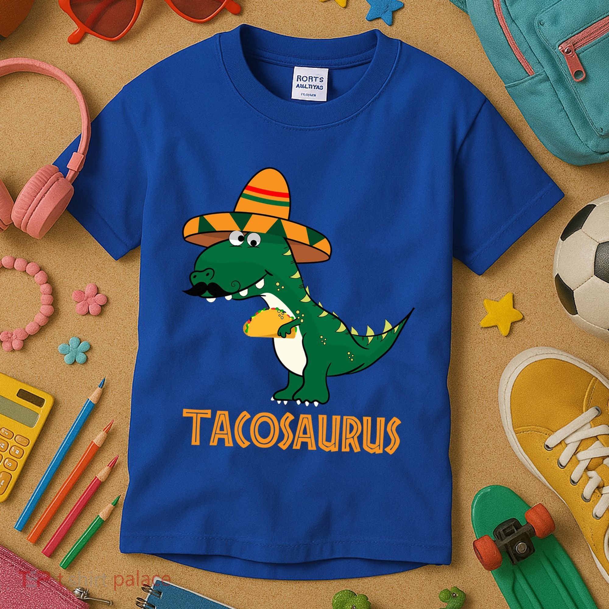 Taco Saurus Cinco De Mayo Dinosaur Kids T-Shirt
