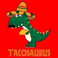 Taco Saurus Cinco De Mayo Dinosaur Santa Hat thumb 1