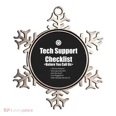 Tech Support Checklist Fun Gift Ornament