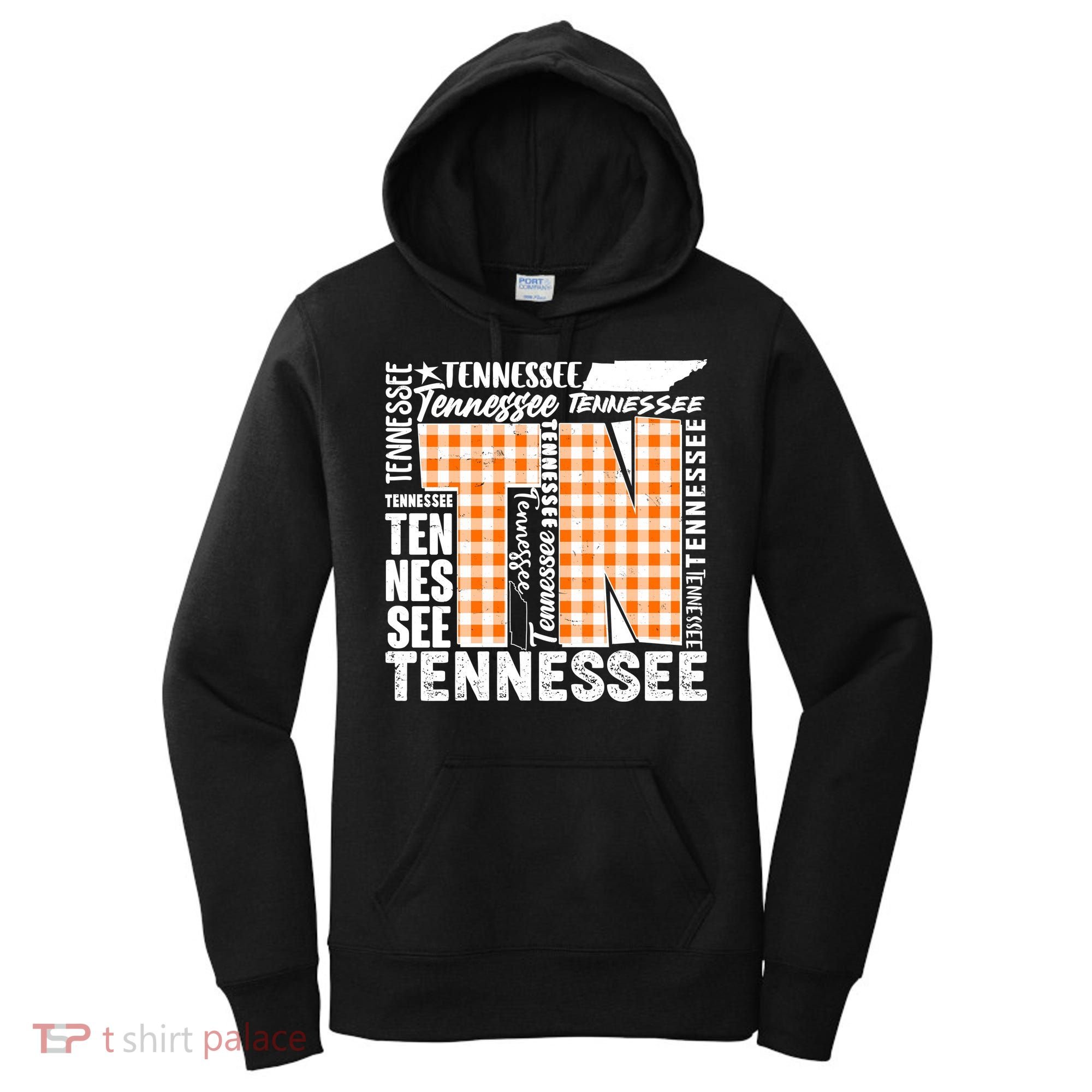 Tennessee State College Sports Fan Word Text Art Women's Hoodie