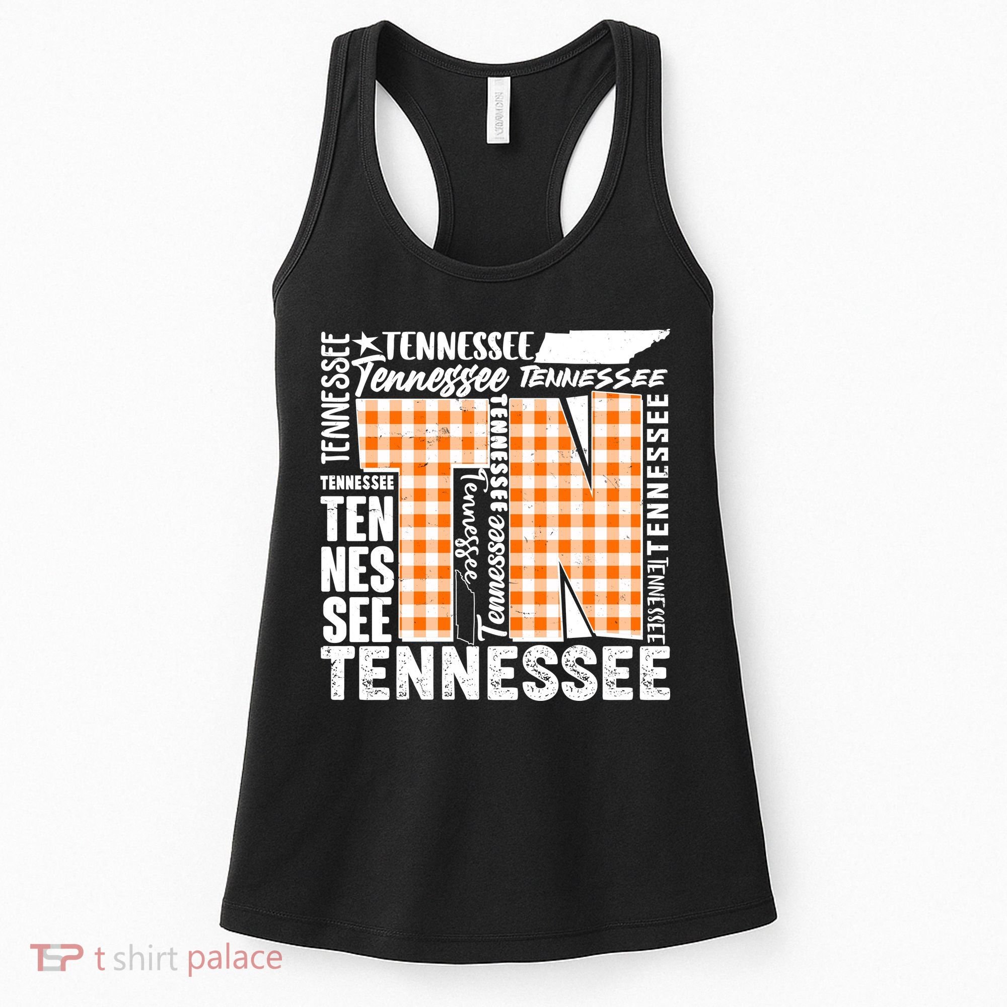 Tennessee State College Sports Fan Word Text Art Women's Tank Top