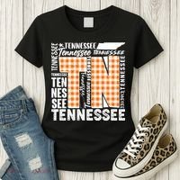 Tennessee State College Sports Fan Word Text Art Women's T-Shirt thumb 3