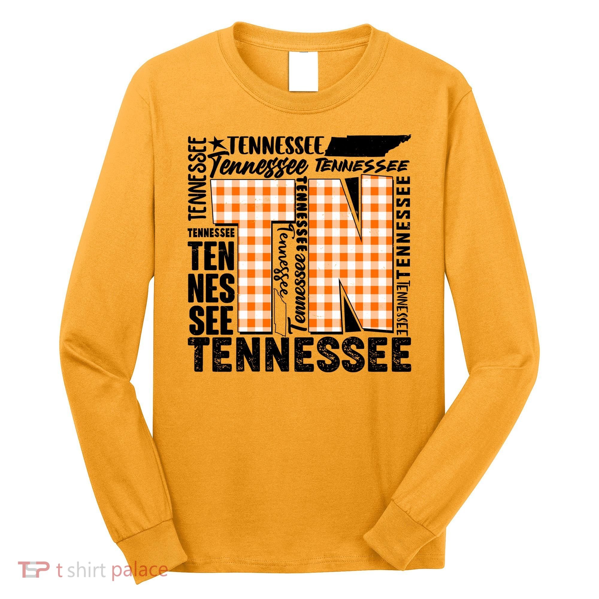 Tennessee State College Sports Fan Word Text Art Long Sleeve Shirt