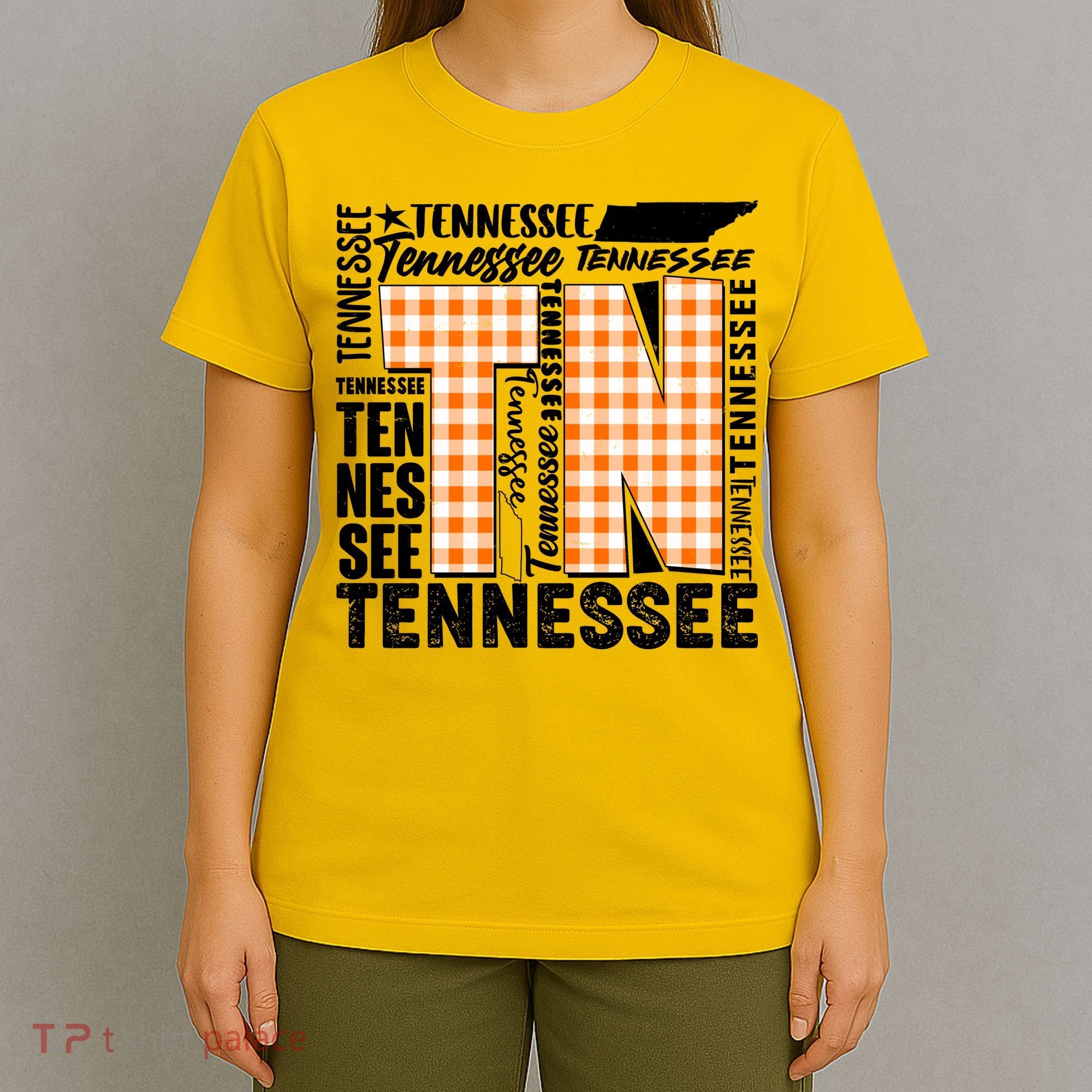 Tennessee State College Sports Fan Word Text Art T-Shirt