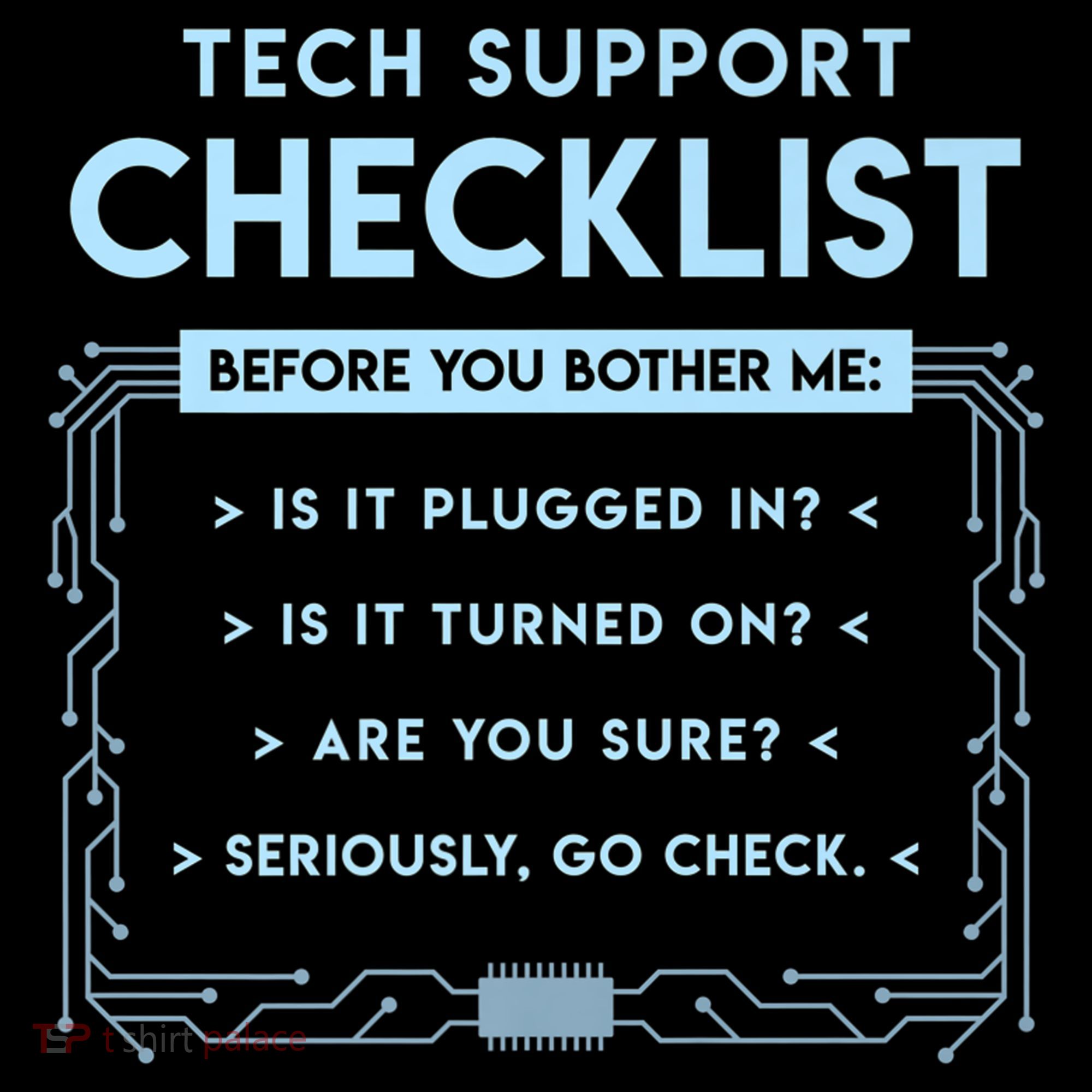Tech Support Checklist Funny Computer Geek Sysadmin Gift USA-Made Doggie Bandana